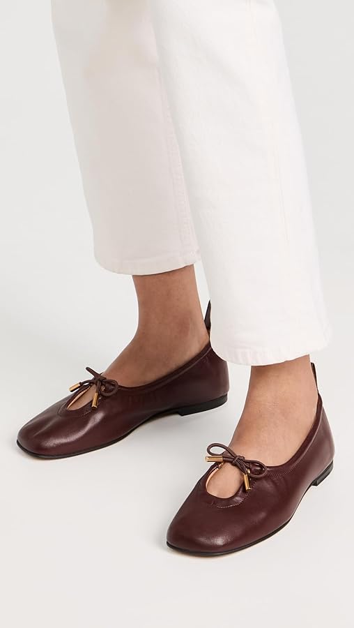 靴 ALOHAS Rosalind Brown Ballet Flats 37 Rosalind Brown Leather Ballet Flats | ALOHAS